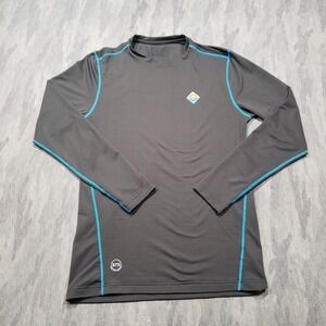 First Gear Shirt Mens Small Gray Long Sleeve 37.5 Cocona Natural Technologies